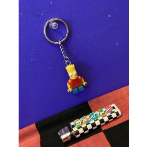 画像: LEGO風ブロック　キャラクターキーホルダー(シンプソンズ　バート)