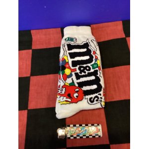 画像: ハイソックス　企業ソックス　靴下（M＆M  ホワイト)