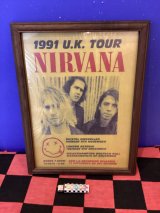 画像: 額入りヴィンテージロックバンドポスター（NIRVANA）