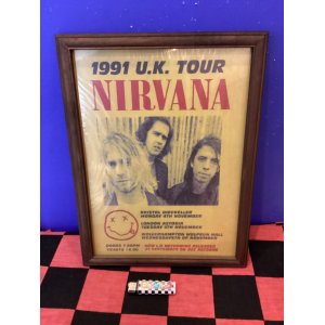 画像: 額入りヴィンテージロックバンドポスター（NIRVANA）