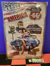 画像: アンティーク風メタルプレート（TRAVEL AMERICA）