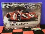 画像: アンティーク風メタルプレート（GT40 1967)