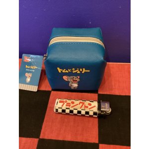 画像: トム＆ジェリー　ミニスクエアポーチキーホルダー（ひらがな　ブルー）