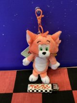 画像: トムとジェリー　ぬいぐるみリールキーカバー（トム　オレンジ）