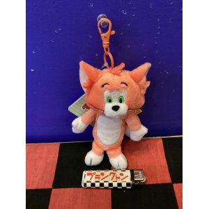 画像: トムとジェリー　ぬいぐるみリールキーカバー（トム　オレンジ）