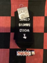 画像: スヌーピー　レディース靴下　ロング　ロゴシシュウソックス　（ブラック）58