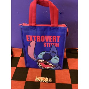 画像: ディズニー　保冷ランチバッグスクエアM（スティッチ　ブルー）