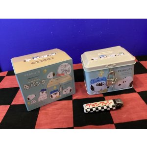 画像: スヌーピー　カギ付き缶バンク(スヌーピー＆オラフ)