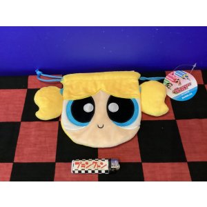 画像: パワーパフガールズ　ぬいぐるみ巾着（バブルス)