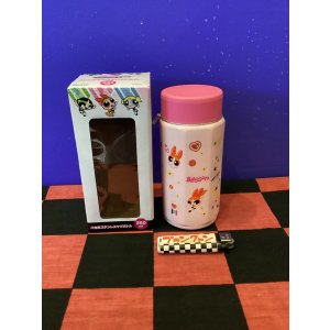 画像: パワーパフガールズ　八角形ステンレスマグボトル　ステンレス製携帯用まほうびん（集合/ピンク）