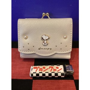 画像: スヌーピー　クチガネミニサイフ　コンパクト財布　（ホワイト）