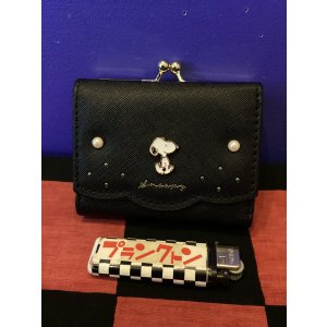 画像: スヌーピー　クチガネミニサイフ　コンパクト財布　（ブラック）