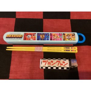 画像: パウパトロール　スライド箸＆箸箱セット（ブルー/25）