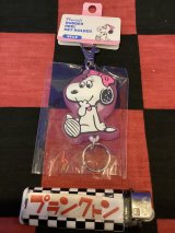画像: スヌーピー　ラバーリールキーホルダー（ベル）