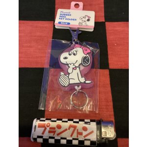 画像: スヌーピー　ラバーリールキーホルダー（ベル）