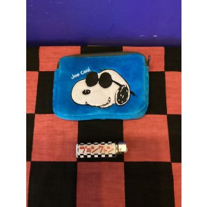 画像: スヌーピー　ミニティッシュポーチ付きパスケース(ジョークール／ブルー)