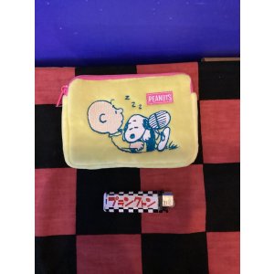 画像: スヌーピー　ミニティッシュポーチ付きパスケース(チャーリーブラウン)
