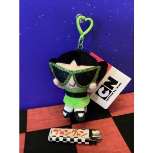 画像: パワーパフガールズ　ぬいぐるみキーリング　ぬいぐるみマスコット（バターカップ/サングラス）