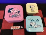 画像: スヌーピー　3Pランチボックス シールランチボックス（フラワーガーデン/FROWER GARDEN）