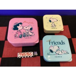 画像: スヌーピー　3Pランチボックス シールランチボックス（フラワーガーデン/FROWER GARDEN）