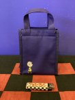 画像2: PEANUTS　保冷ランチバッグスクエアSS（ネイビー/スヌーピー）