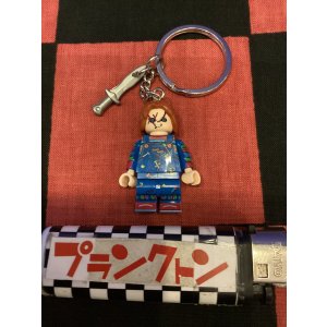 画像: LEGO風ブロック　キャラクターキーホルダー(チャイルドプレイ/チャッキー/ナイフ)