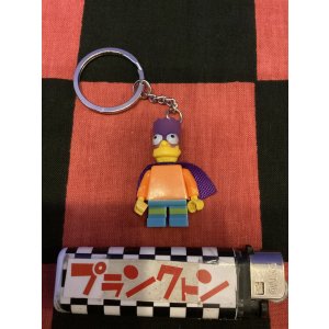画像: LEGO風ブロック　キャラクターキーホルダー(シンプソンズ/バートマン)