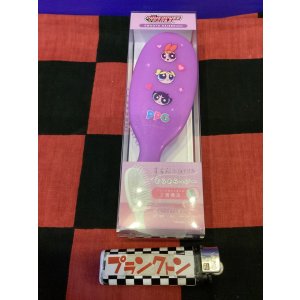 画像: パワーパフガールズ　取手付きスムースヘアブラシ（パープル）