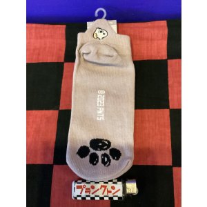 画像: スヌーピー　バックポイント　肉球　レディース靴下（マーブルス）　50