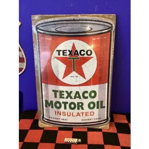 画像: アンティークエンボスプレート（TEXACO  オイル缶）