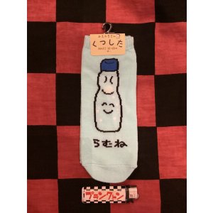 画像: おえかきさんシリーズ　レディース靴下（らむねさん) 