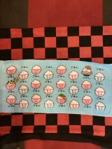 画像: フェイスタオル（おえかきさん/ごはんさんブルー）