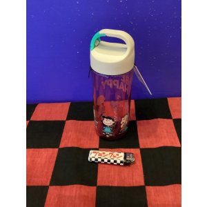 画像: スヌーピー　ドリンクボトル　カラビナフック付き（ピンク/フレンズ）