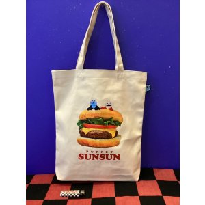 画像: パペットスンスン　ぴょこっとトートバッグ(ハンバーガー)