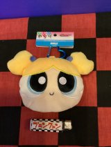 画像: パワーパフ　ガールズ　カラビナ付きぬいぐるみファスナーマスコット（バブルス）