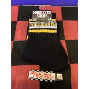画像: ムーンアイズ　ソックス　靴下（ロゴ/ブラック）