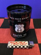 画像: ドラム缶アッシュトレイ　灰皿（ルート66/ブラック）