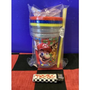 画像: スーパーマリオ　ストロー付きタンブラー　3個セット