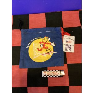 画像: レディキュロ マチ付き巾着 (イエロー×デニムブルー)