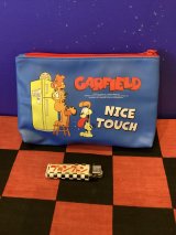 画像: ガーフィールド　フラットポーチ　(ブルー)  