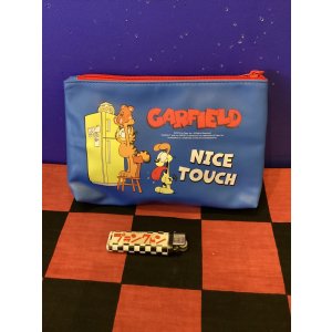 画像: ガーフィールド　フラットポーチ　(ブルー)  