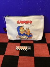 画像: ガーフィールド　フラットポーチ　(ホワイト)  