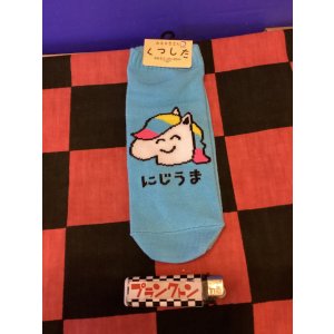 画像: おえかきさんシリーズ　レディース靴下（にじうま) 