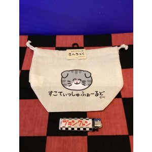 画像: マチ付き巾着（おえかきさん/すこてぃっしゅふぉーるど）