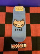 画像: おえかきさんシリーズ　レディース靴下（ちゃとら) 