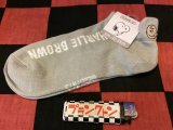 画像: スヌーピー　バックポイント　レディース靴下（チャーリーブラウン/クスミグレー）67