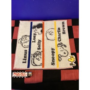 画像: スヌーピー　ミニタオル　(ウッドストック付き/アイボリー)