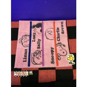 画像: スヌーピー　ミニタオル　(ウッドストック付き/ピンク)