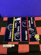 画像: スヌーピー　ミニタオル　(ウッドストック付き/ネイビー)