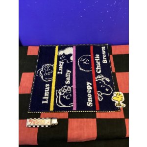 画像: スヌーピー　ミニタオル　(ウッドストック付き/ネイビー)